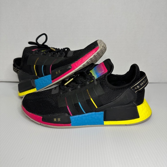 Adidas NMD R1 V2 Mens 7 Tokyo Nights Athletic Running Shoes Sneakers Trainers - Picture 1 of 12